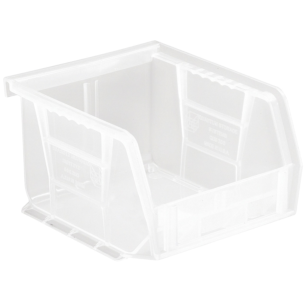 Quantum Storage Systems® 5.375" x 4.125" Clear ULTRA Stack and Hang Bin
